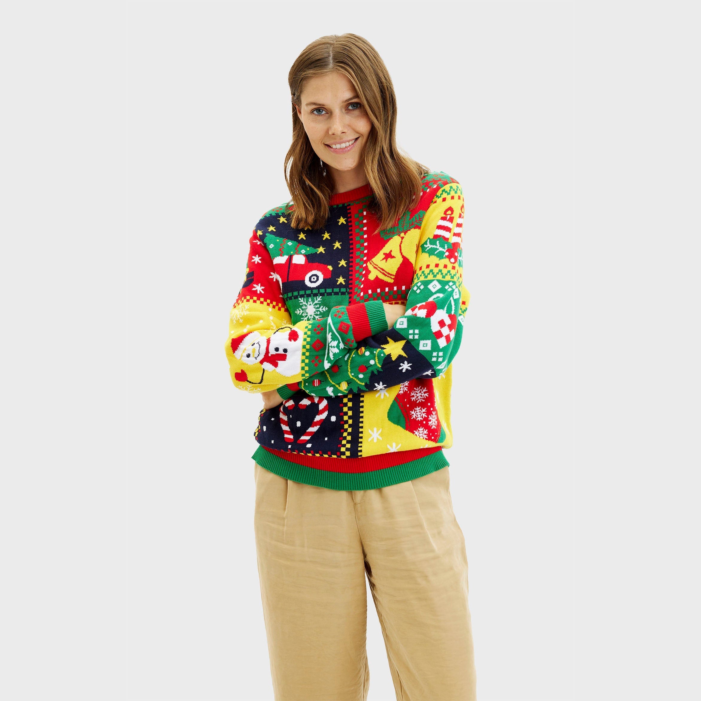 The Patchwork Weihnachtspullover - Herren.
